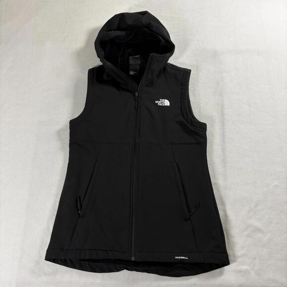 The North Face Jackets & Blazers - The North Face WindWall Vest Womens Small Black Softshell Hooded Outdoor